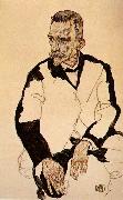 Egon Schiele Portrait of Heinrich Benesch Germany oil painting artist